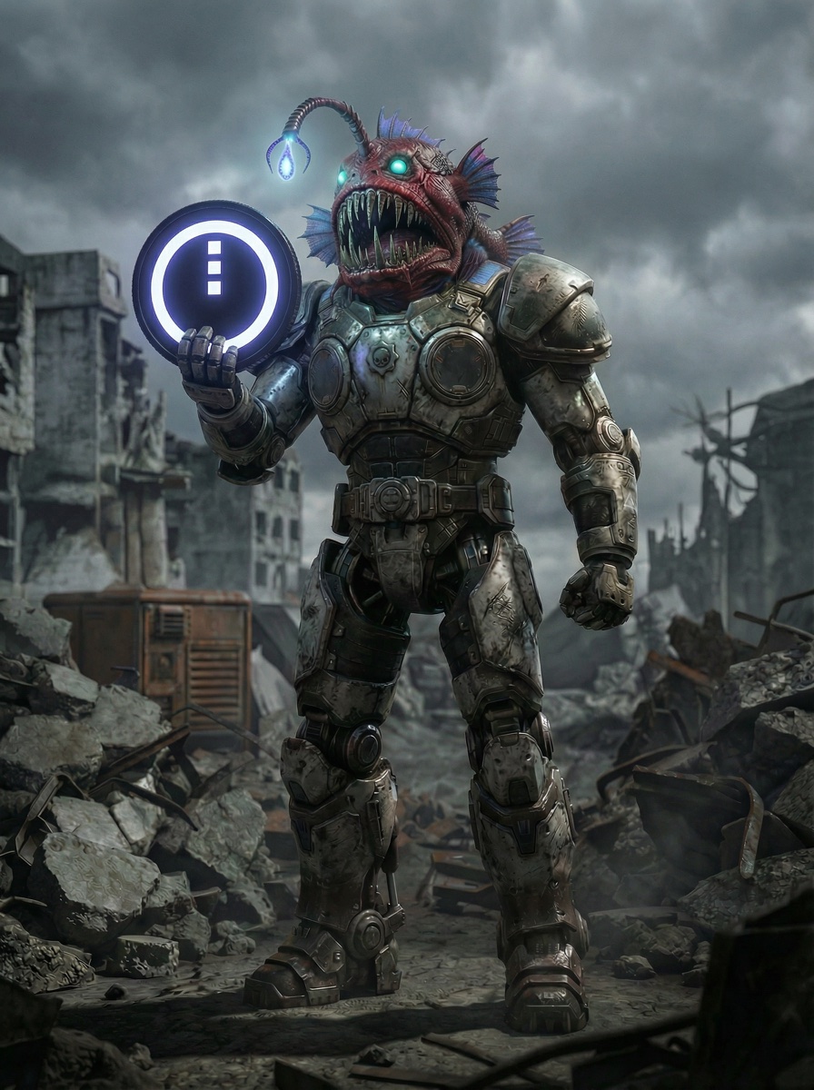 Agent Lump holding the Midnight token — LumpFun on Midnight